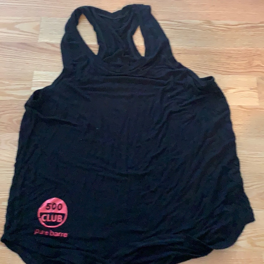Pure Barre Black Tank Top Size Large 500 club